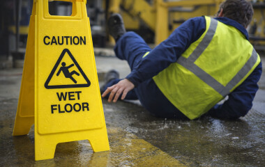 Pracovní úraz uklouznutí
